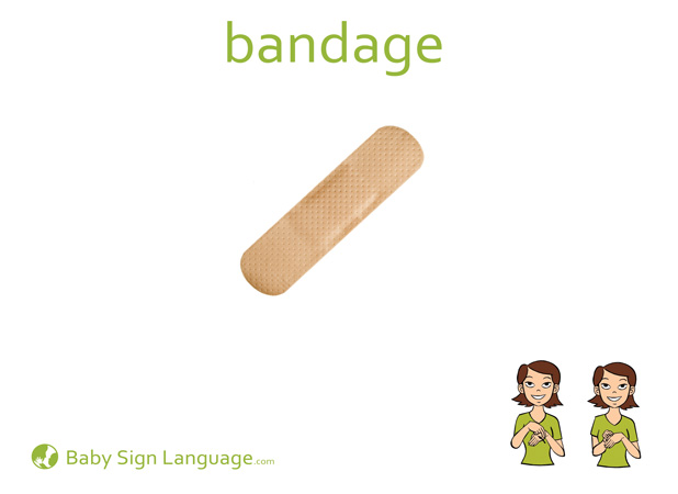 Bandage Baby Sign Language Flash card