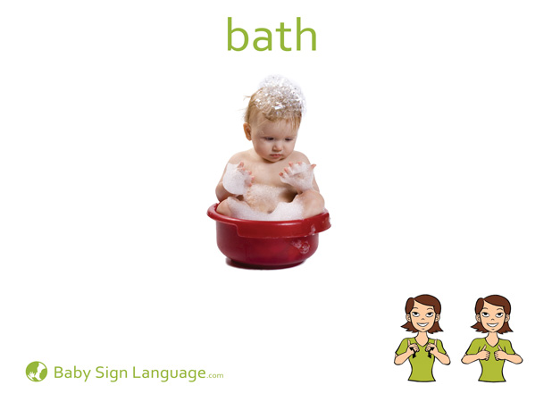 bath-Baby-Sign-Language Bath Baby Sign Language Flash card