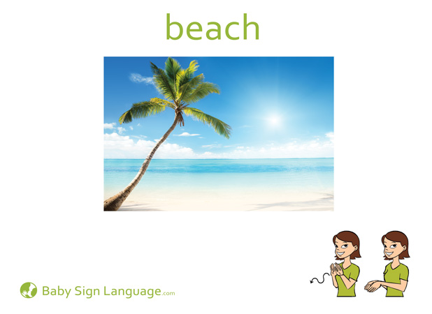 beach-Baby-Sign-Language Beach Baby Sign Language Flash card