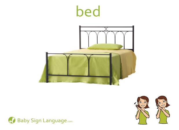 bed-Baby-Sign-Language Bed Baby Sign Language Flash card