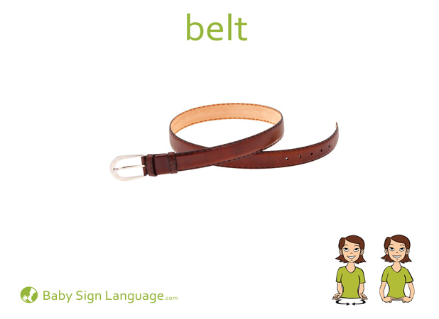 Belt Baby Sign Language Flash card