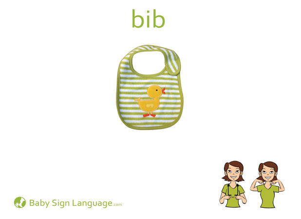 bib-Baby-Sign-Language Bib Baby Sign Language Flash card