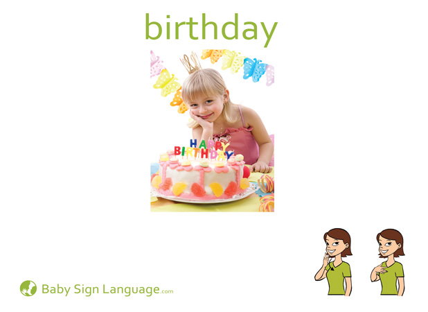 birthday-Baby-Sign-Language Birthday Baby Sign Language Flash card