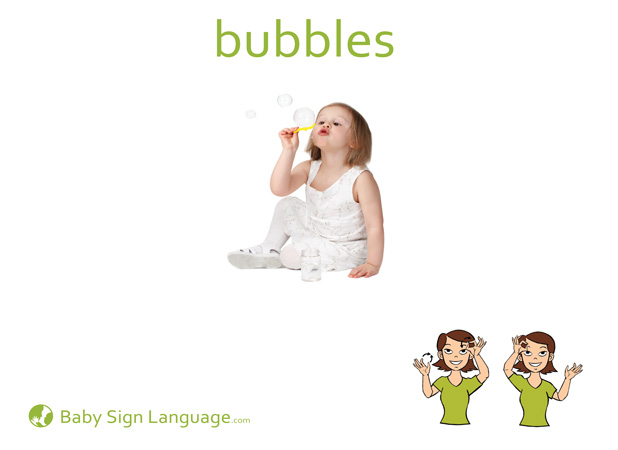 Bubbles Baby Sign Language Flash card