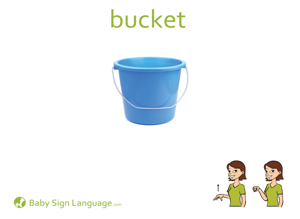 Bucket Baby Sign Language Flash card