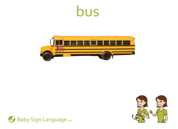 bus-Baby-Sign-Language Bus Baby Sign Language Flash card