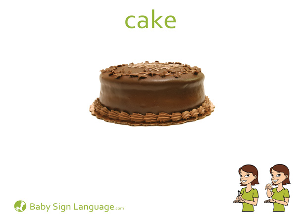 cake-Baby-Sign-Language Cake Baby Sign Language Flash card