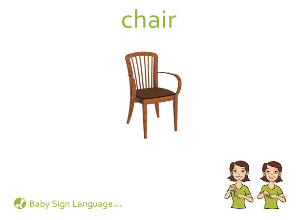 chair-Baby-Sign-Language Chair Baby Sign Language Flash card