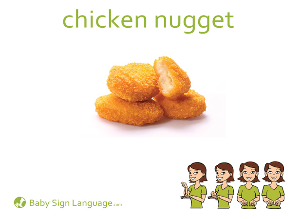 Chicken Nugget Baby Sign Language Flash card
