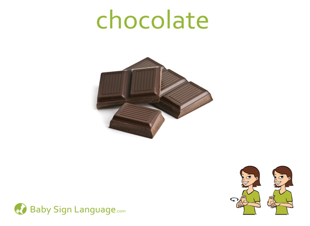 chocolate-Baby-Sign-Language Chocolate Baby Sign Language Flash card
