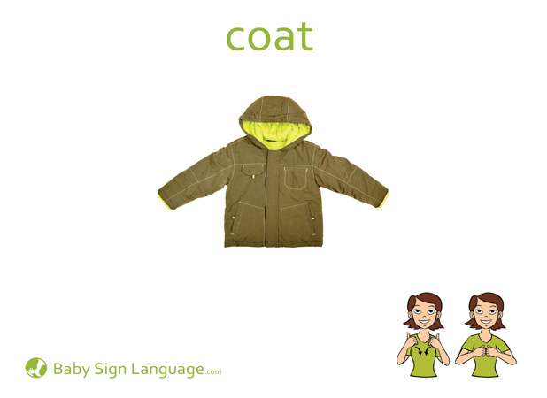 coat-Baby-Sign-Language Coat Baby Sign Language Flash card