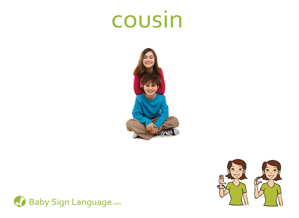 cousin-Baby-Sign-Language Cousin Baby Sign Language Flash card