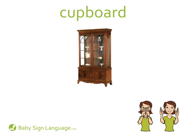Cupboard Baby Sign Language Flash card