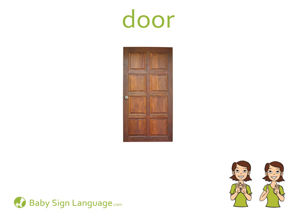 Door Baby Sign Language Flash card