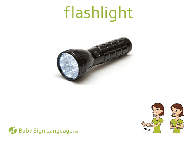 Flashlight Baby Sign Language Flash card