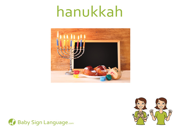 Hanukkah Baby-Sign-Language Hanukkah Baby Sign Language Flash card