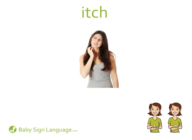 Itch Baby Sign Language Flash card