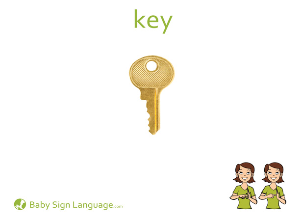 Key Baby Sign Language Flash card