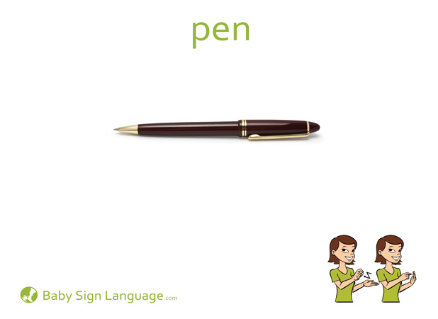 Pen Baby Sign Language Flash card