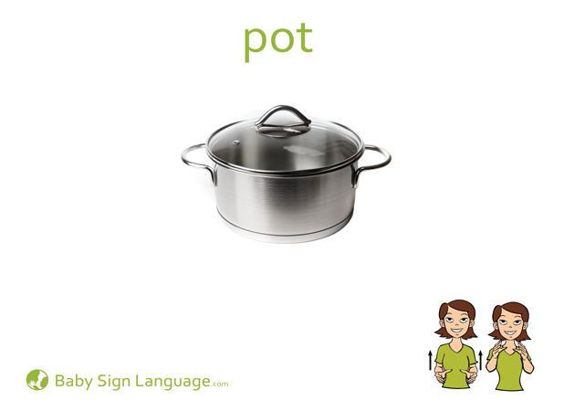 Pot Baby Sign Language Flash card