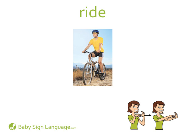 car-Baby-Sign-Language Ride Baby Sign Language Flash card