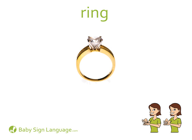 Ring Baby Sign Language Flash card