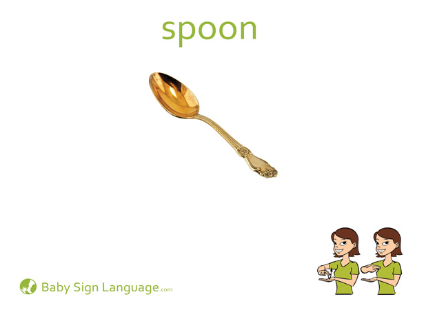 Spoon Baby Sign Language Flash card
