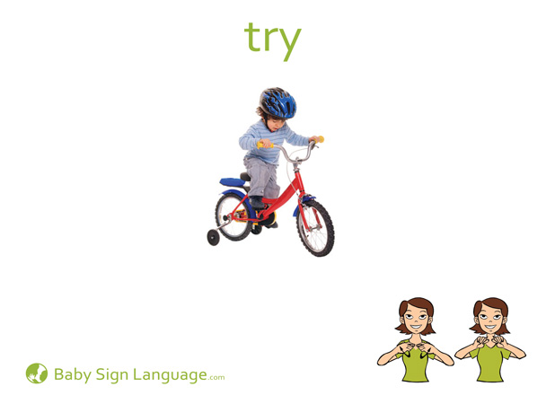 again-Baby-Sign-Language Try Baby Sign Language Flash card