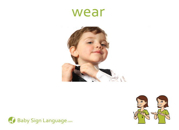 Clothes Baby Sign Language Flash card