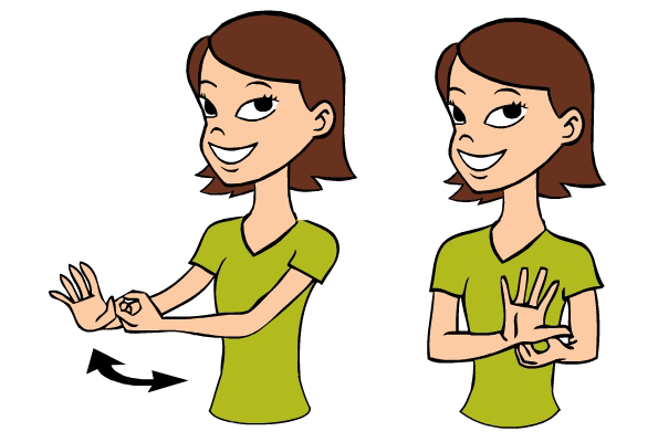 Flashlight in Baby Sign Language