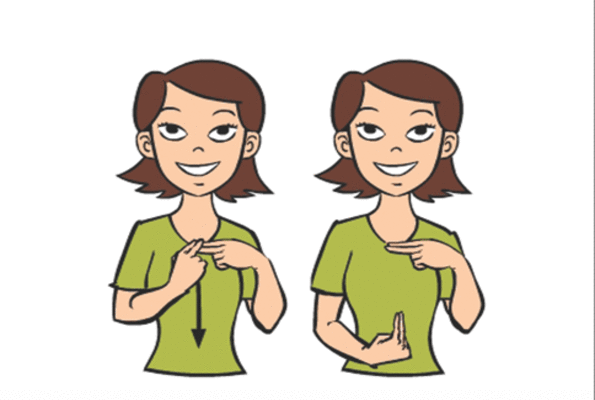 Necktie in Baby Sign Language