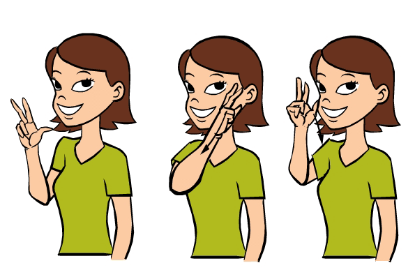 Triplet in Baby Sign Language