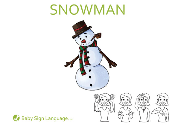 snowman Christmas Baby Sign Language